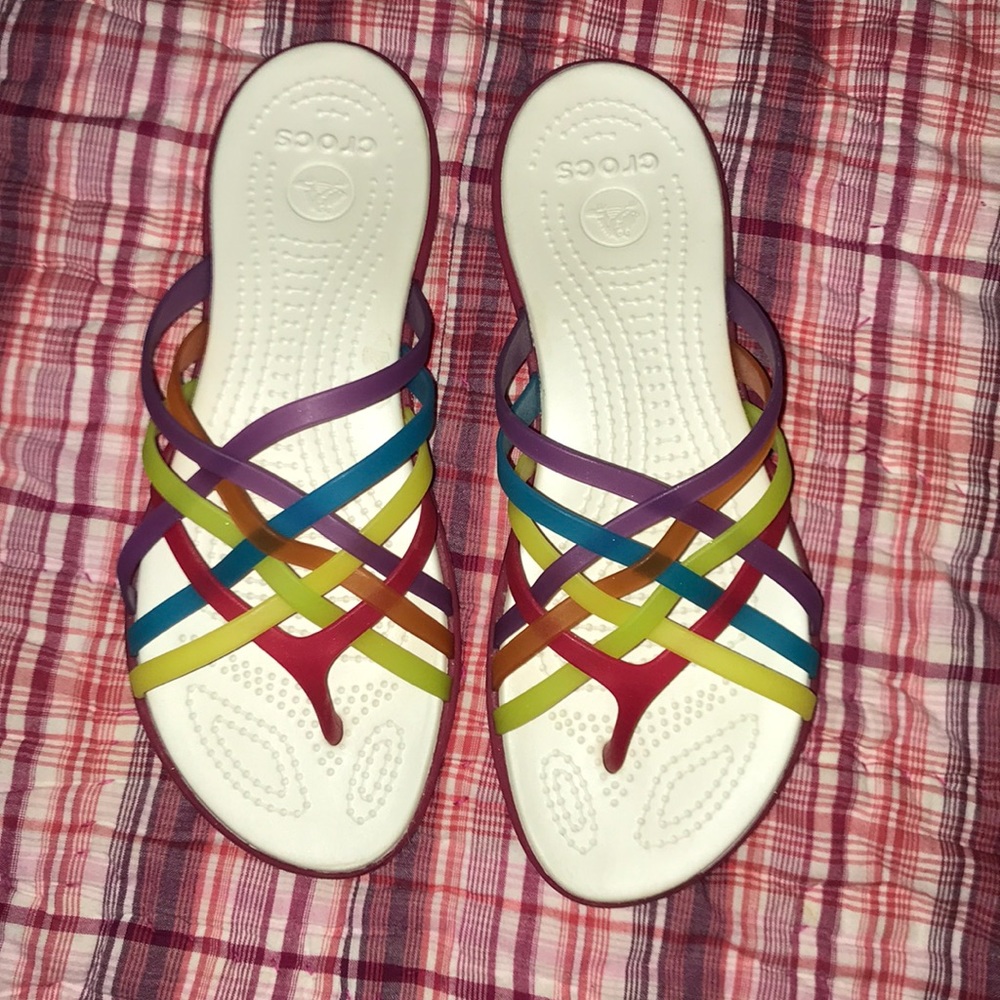Crocs sandals rainbow sz8